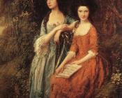 托马斯 庚斯博罗 : The Linley Sisters (Mrs. Sheridan and Mrs. Tickell)